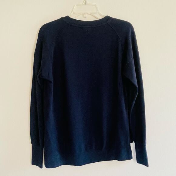 Sweaty Betty Size XXS After Class Longline Sweatshirt Long Sleeve Navy Blue - Picture 4 of 13